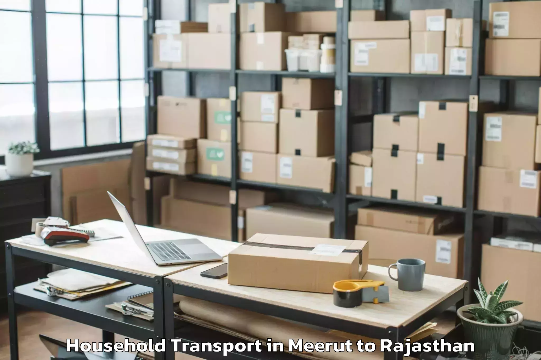 Hassle-Free Meerut to Shahpura Household Transport